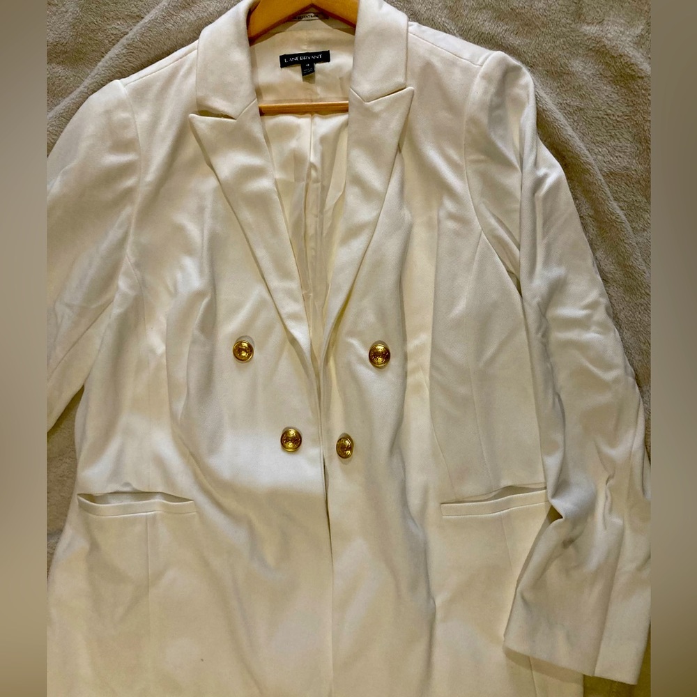 Vivid White Lane Bryant Blazer